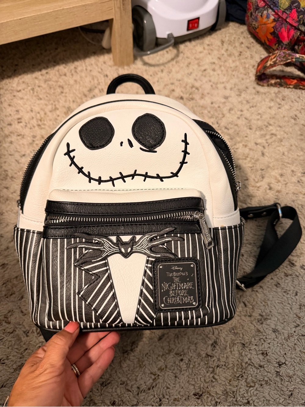 The Nightmare Before Christmas Jack Skellington Mini Backpack - Black & White